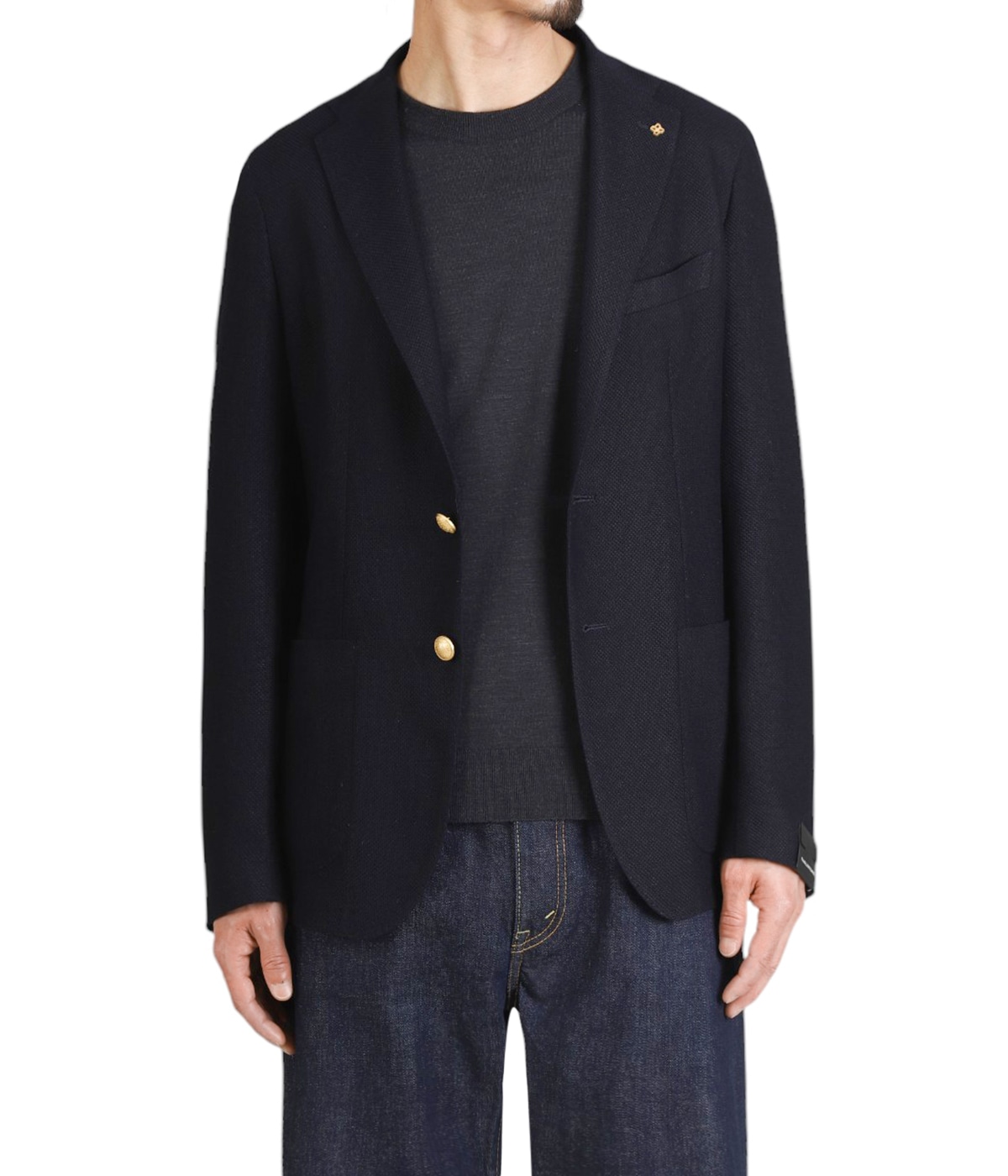 ◉美品　タリアトーレ　ニットダブルジャケット　金ボタン　46 TAGLIATORE タリアトーレ 6B ダブル ジャケット コットン