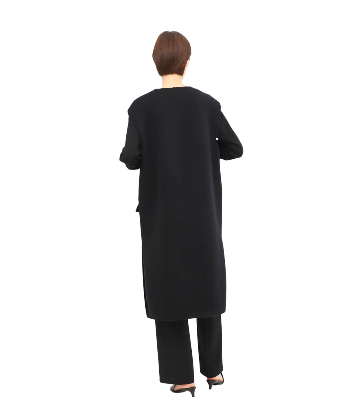 マルニ MARNI ベスト ロング ハイネック 前開き ジップアップ コットン 無地 黒 ブラック 40 ☆AA★ レディース MARNI - マルニ ベスト ロング ハイネック 前開き ジップアップ