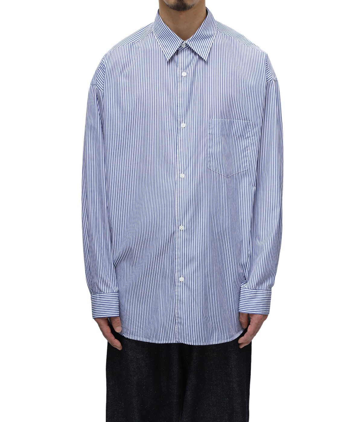 Graphpaper グリーンストライプ L/S シャツ Graphpaper (グラフペーパー) SOKTAS High Count Broad L/S