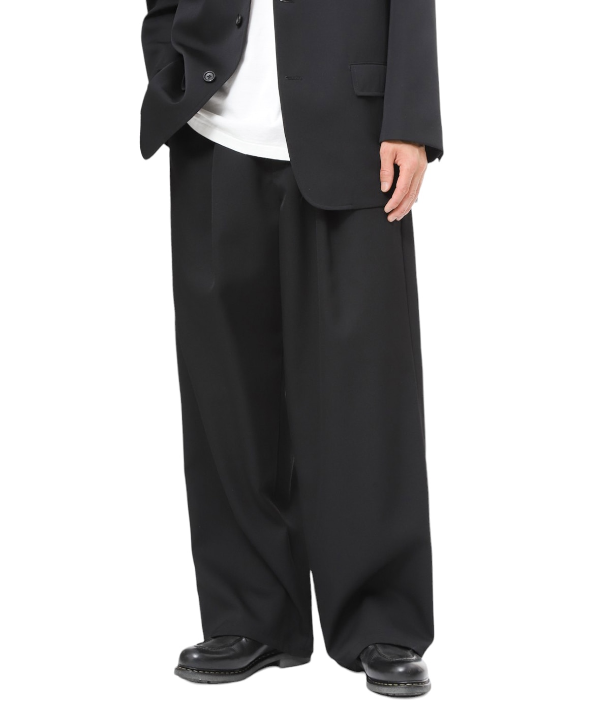 Graphpaper wool slacks グラフペーパー Scale Off Wool Wide Chef Pants | Graphpaper(グラフペーパー