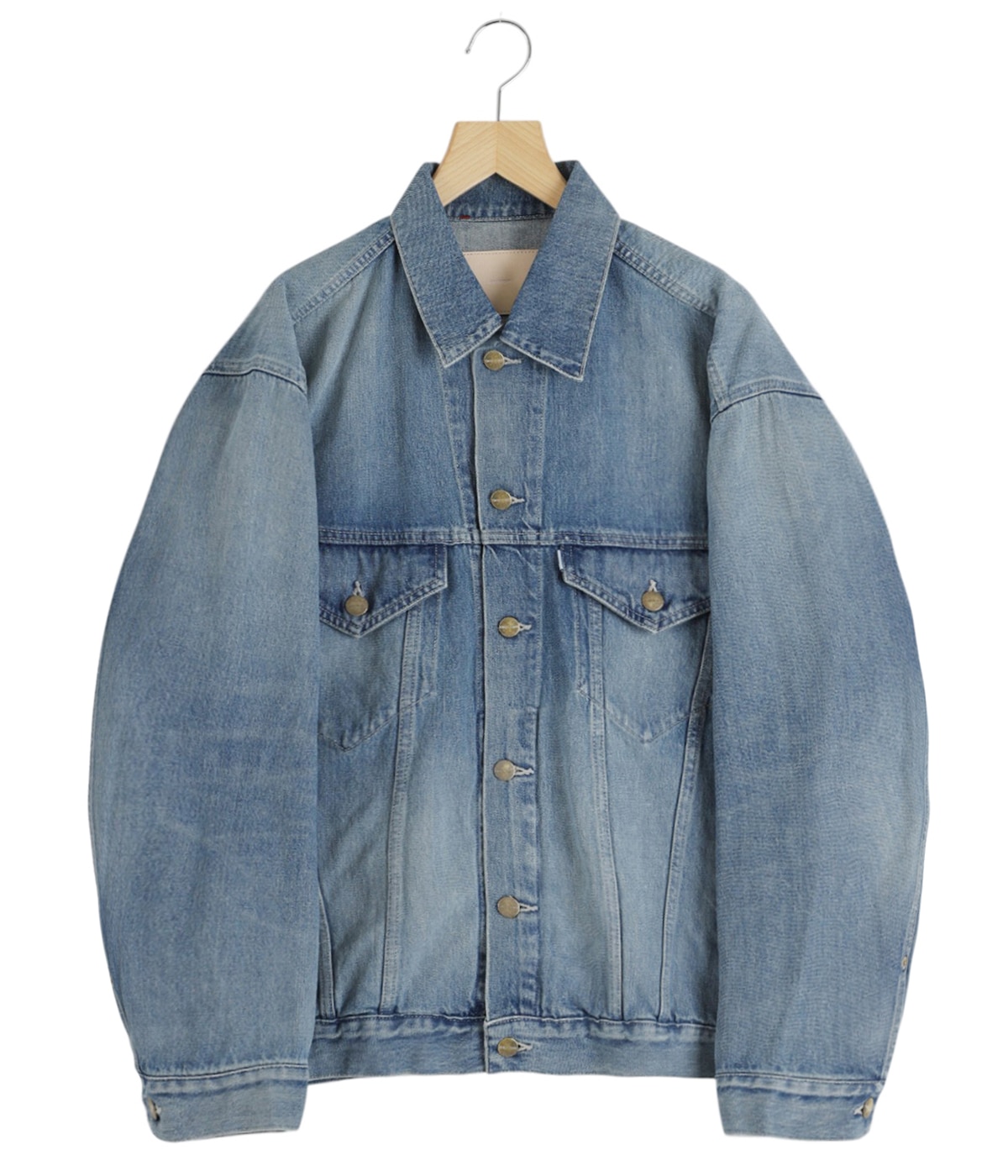 ジャケット・アウター ARULLE  v-collar denim jacket 中古・古着通販】ARULLE (アリュール) v-collar denim jacket
