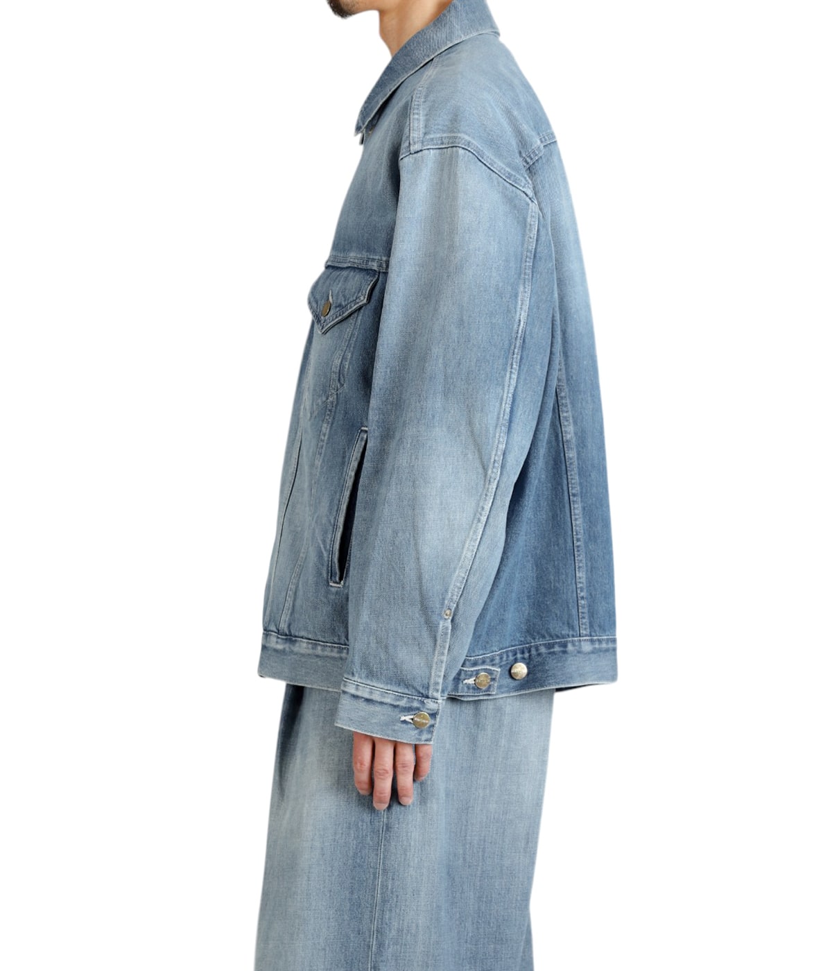 新作　グラフペーパー　デニムジャケット　GM251-30186LB サイズ2 Selvage Denim Trucker Jacket | Graphpaper(グラフペーパー