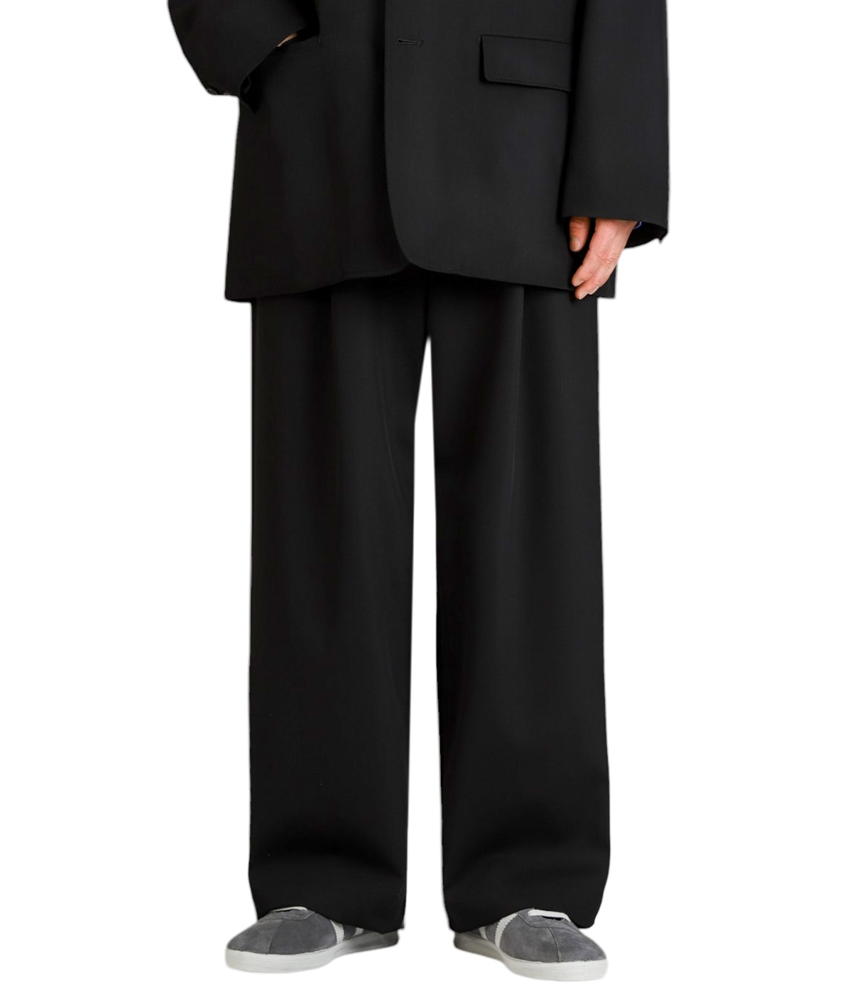 パンツ Graphpaper Silk Wool Tapered Slacks 1 Graphpaper/グラフペーパー】Silicon Poplin Two Tuck Easy