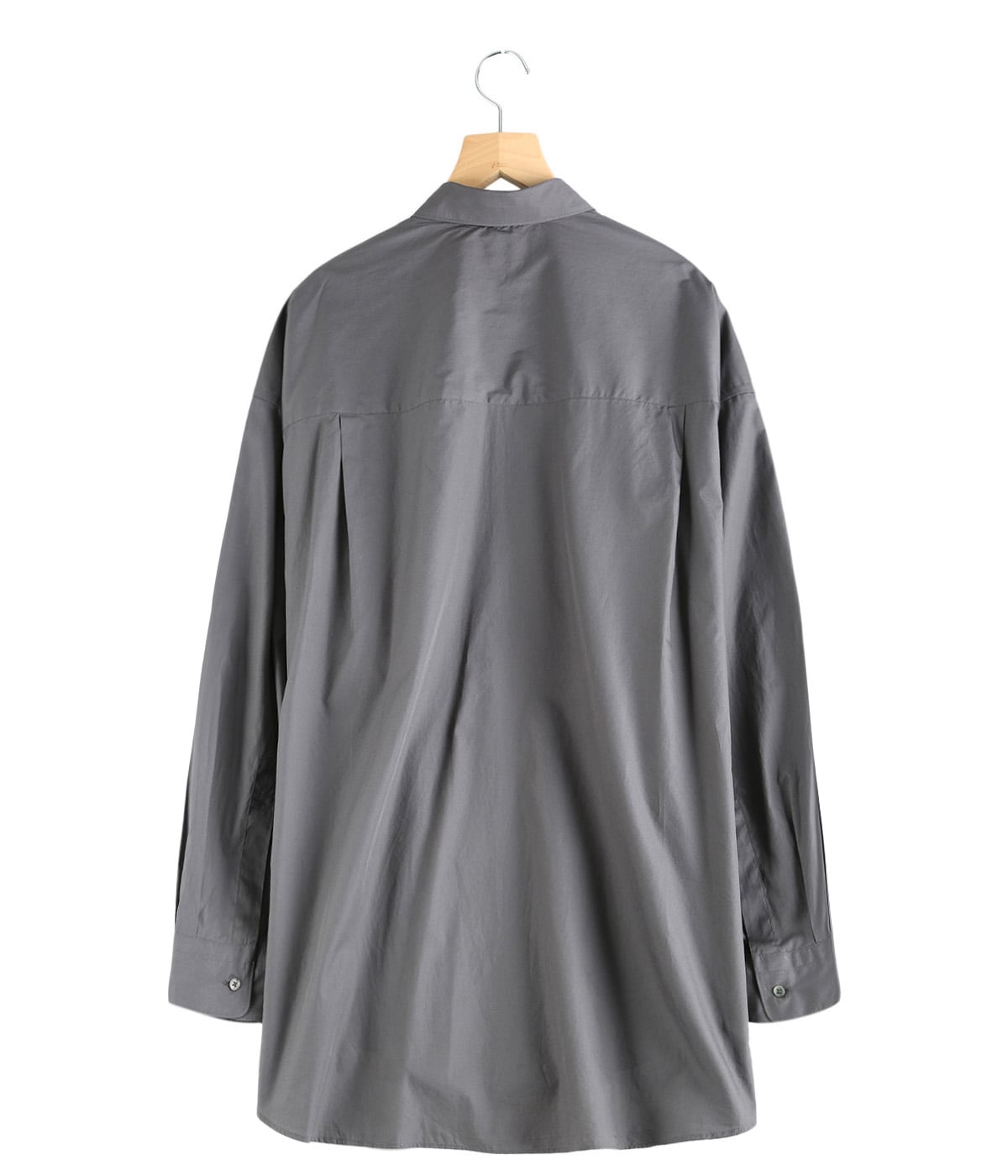 グラフペーパーOversized Regular Collar Shirt Graphpaper (グラフペーパー) Silicon Poplin Oversized Regular
