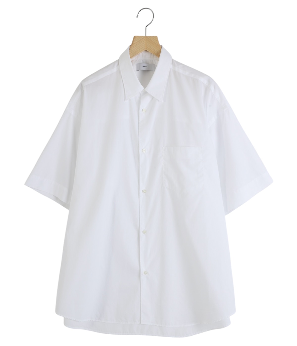 トップス Graphpaper BROAD OVERSIZED S/S SHIRT BASIC] Broad S/S Oversized Regular Collar Shirt – Graphpaper