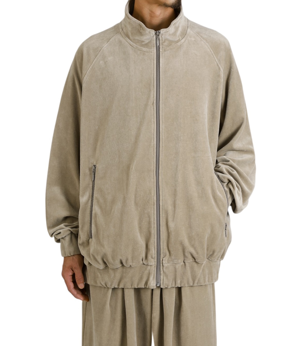 Compact Velour Track Jacket -GREGE- | Graphpaper(グラフ
