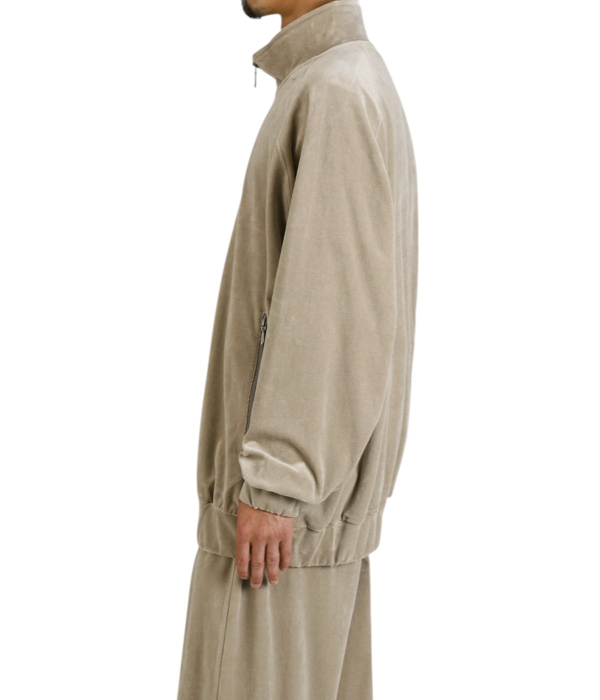 ジャケット・アウター Graphpaper Compact Velour Track Jacket Graphpaper - Compact Velour Track Jacket / L.GRAY | Stripe