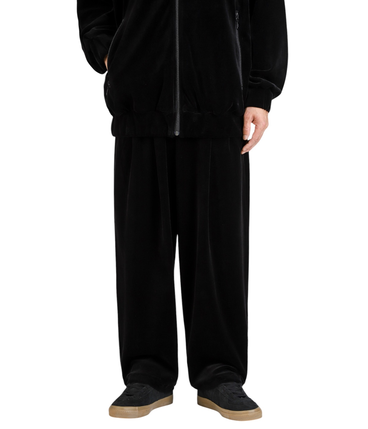 Compact Velour Easy Pants -BLACK- | Graphpaper(グラフペーパー