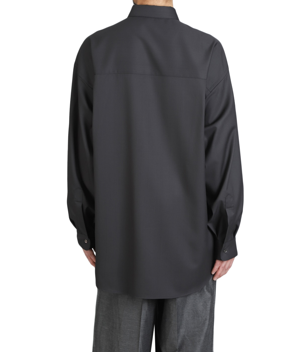 Extra Fine Wool L/S Oversized Regular Collar Shirt | Graphpaper