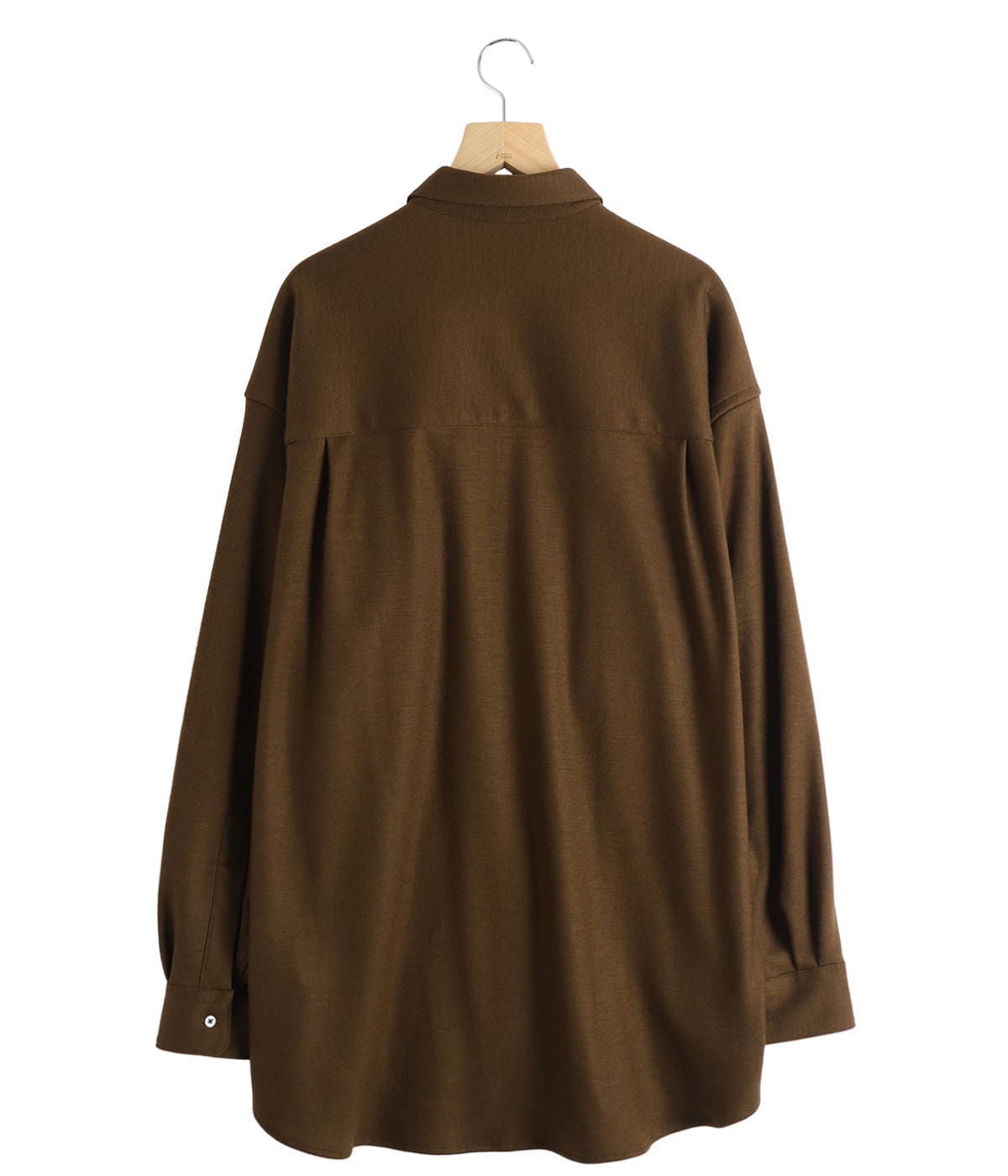 Wool Smooth Flannel Oversized Regular Collar Shirt | Graphpaper