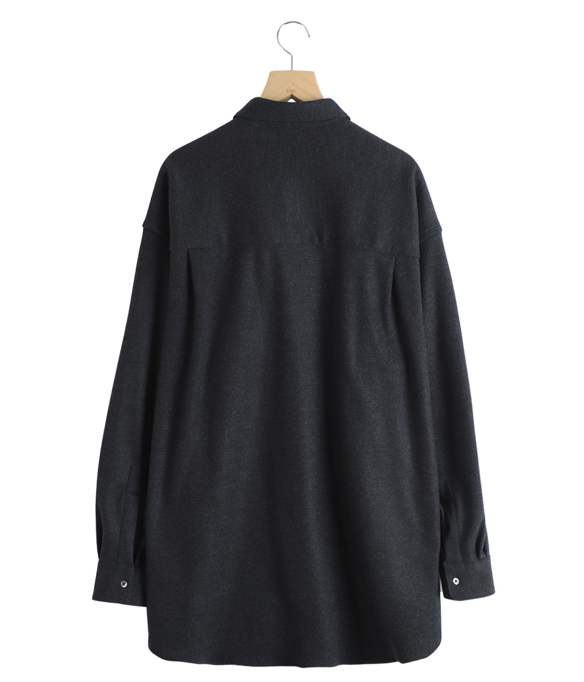 Wool Smooth Flannel Oversized Regular Collar Shirt | Graphpaper