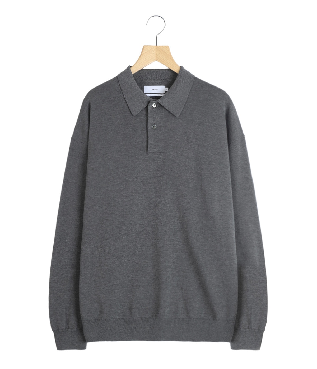 Suvin High Gauge Knit Oversized L/S Polo | Graphpaper(グラフ