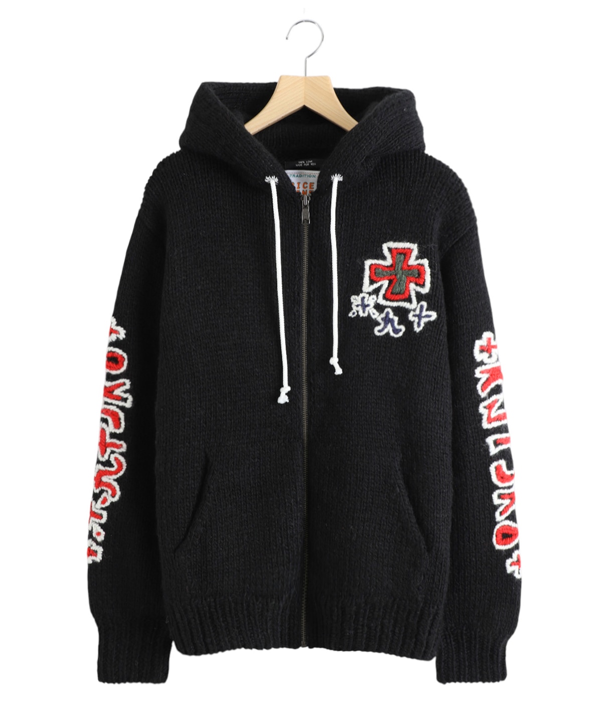 HAND KNITTED SK8 ZIP HOODIE | RICE NINE TEN(ライス ナイン