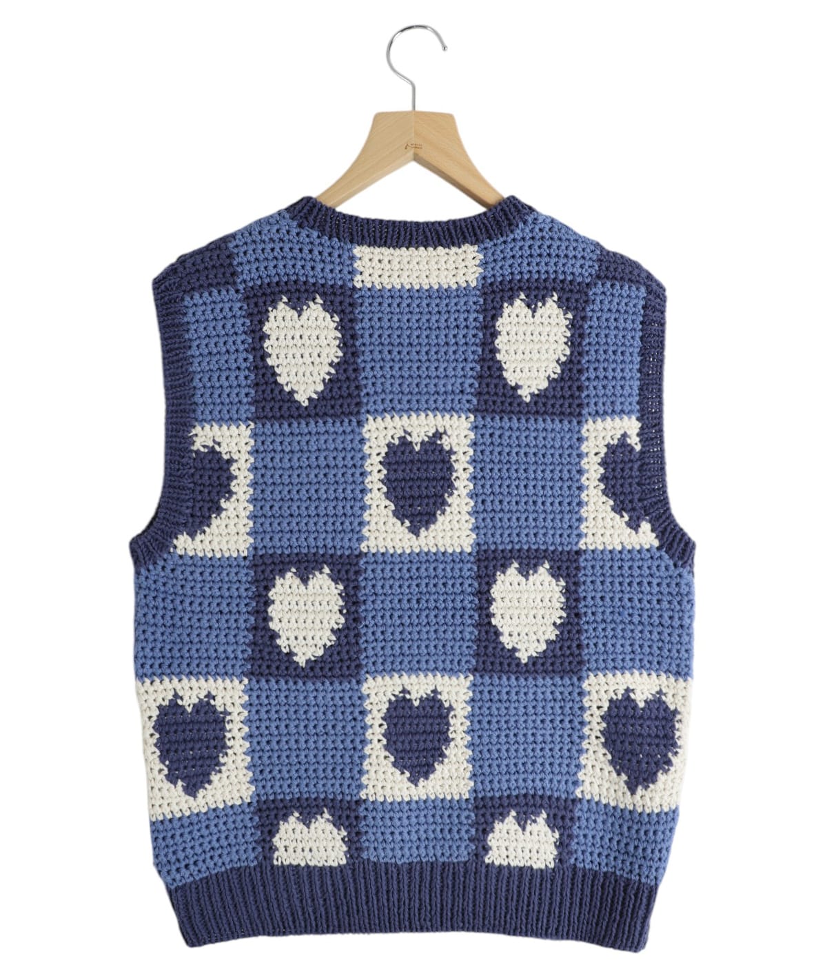 ベスト・ジレ RONRON HEART CROCHET PATTERN FLEECE VEST 4BNY591 RONRON HEART CROCHET PATTERN FLEECE VEST 4BNY591 ベスト・ジレ