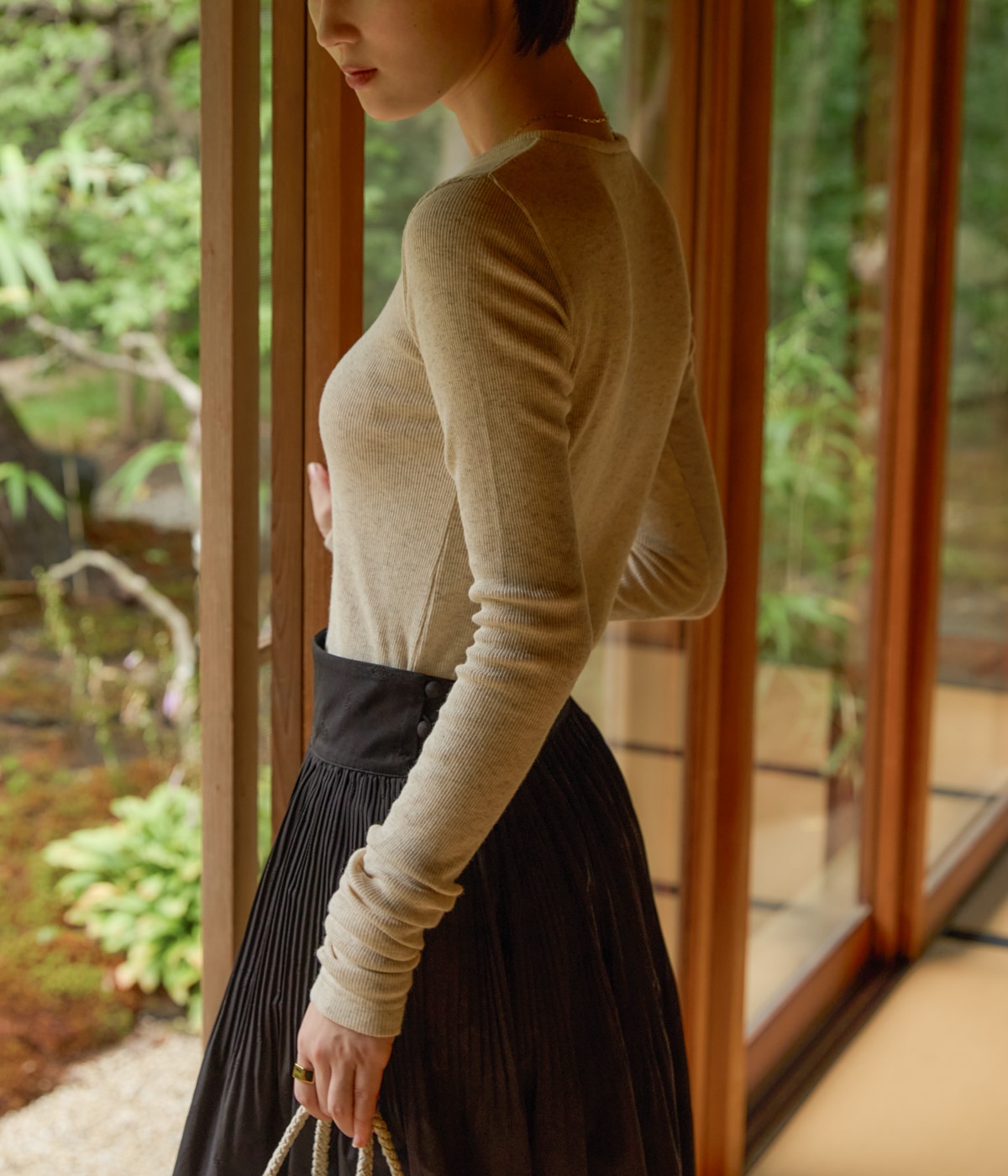 レディース】別注 Open L/S Tee | INSCRIRE(アンスクリア