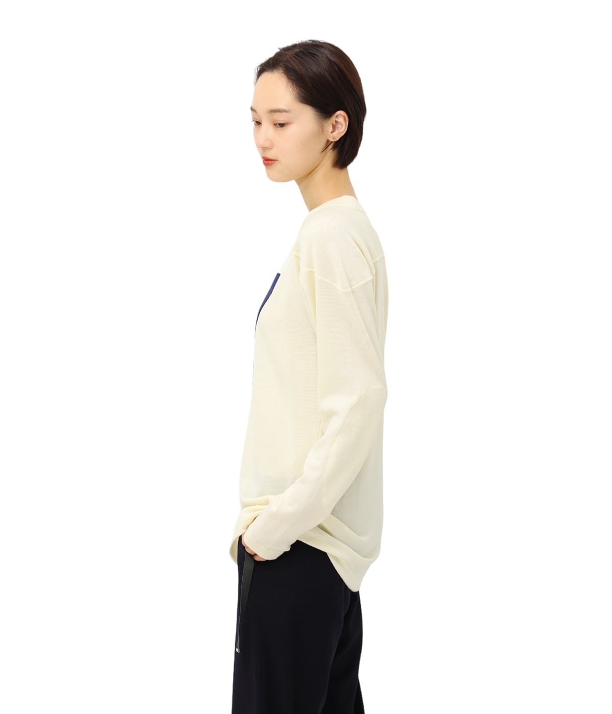 INSCRIRE アンスクリア エルボー カットオフ スウェット 白 レディース】Football Tee | INSCRIRE(アンスクリア) / トップス