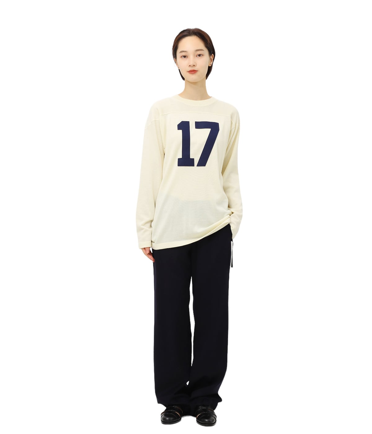 【INSCRIRE】アンスクリア スウェット カットオフ ホワイト レディース】Football Tee | INSCRIRE(アンスクリア) / トップス