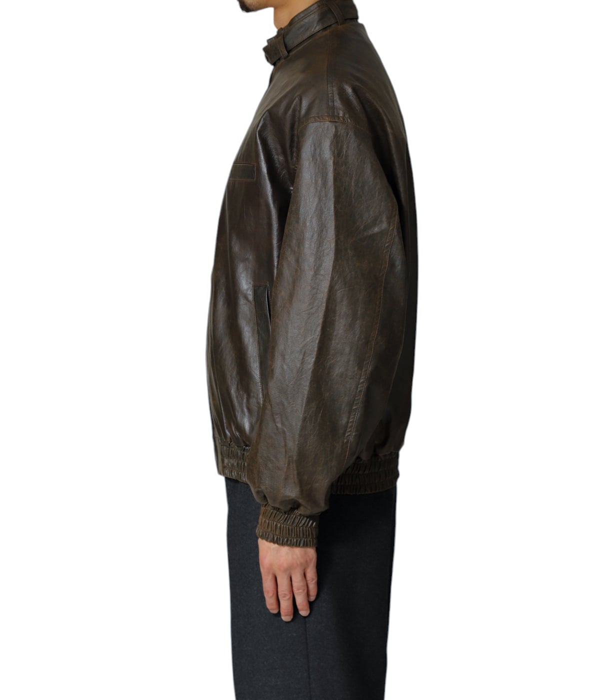 Fake Leather Three Pocket Blouson | INSCRIRE(アンスクリア