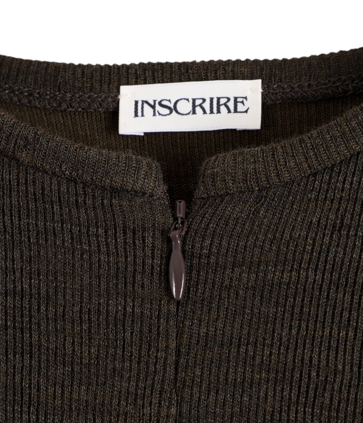 レディース】Plating Rib Zip Up Tee | INSCRIRE(アンスクリア