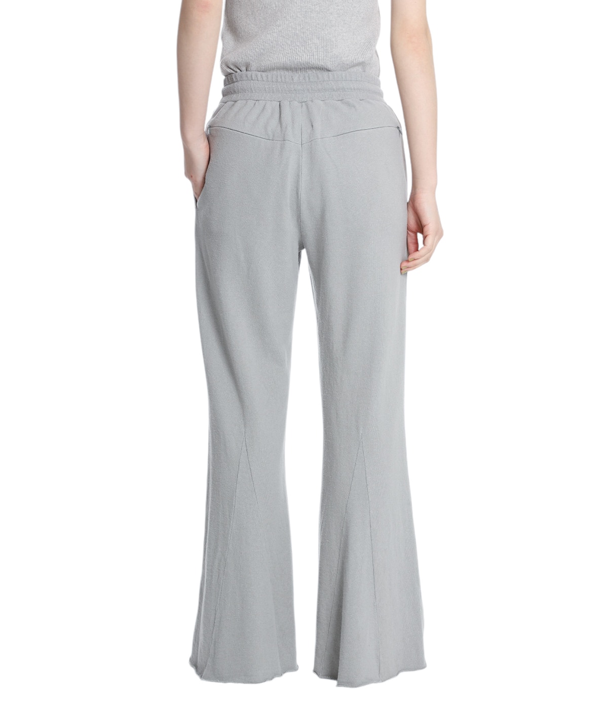 INSCRIRE グレー フレアカジュアルパンツ レディース】Cotton Linen Flare Pants | INSCRIRE(アンスクリア