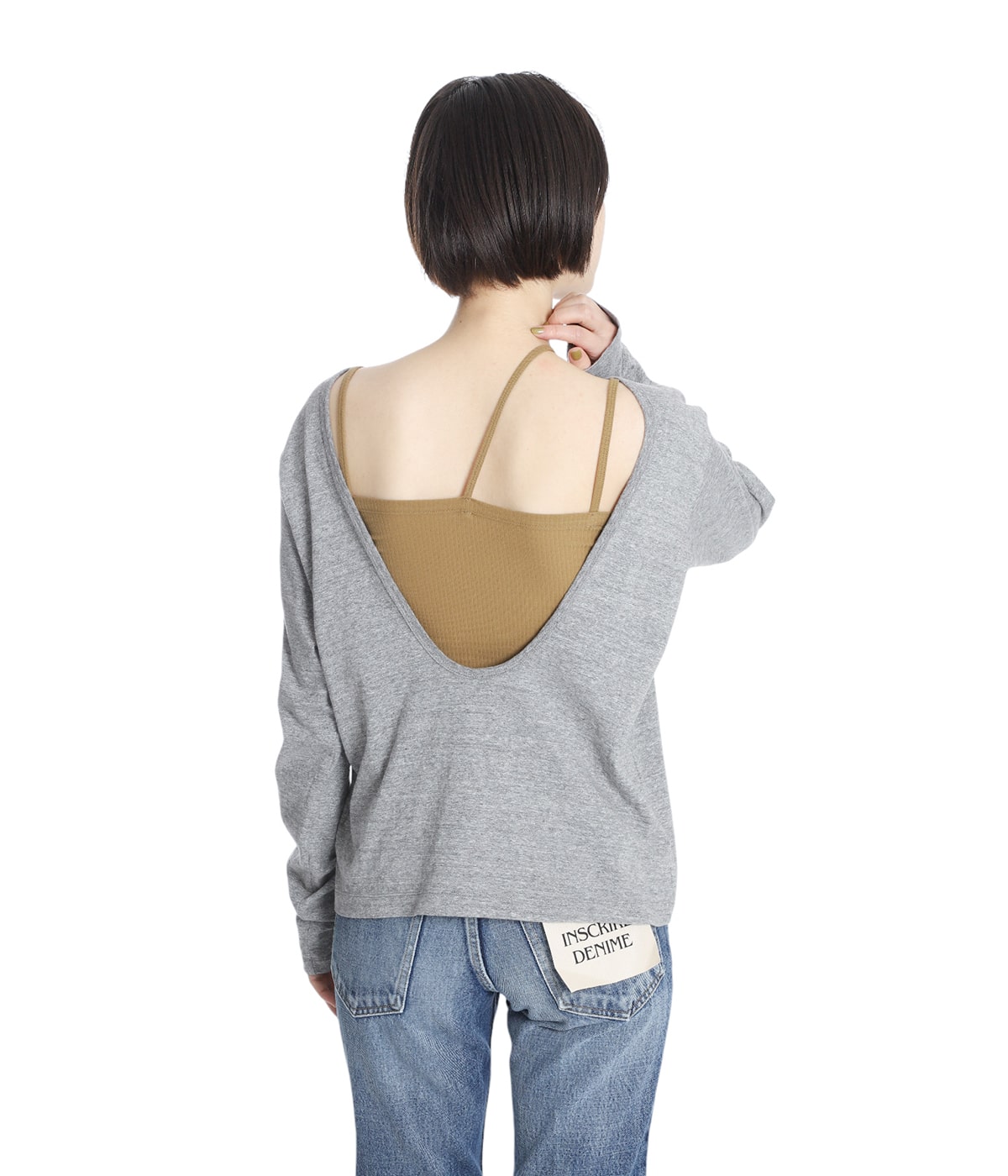 INSCRIRE アンスクリア　RAFFY LAYERED TEE レディース】Raffi Jersey Back Open Tee | INSCRIRE(アンス