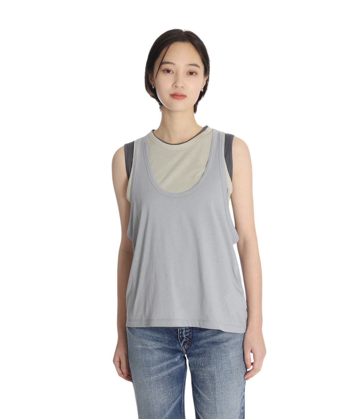 レディース】Light Jersey Layered T/T | INSCRIRE(アンスクリア