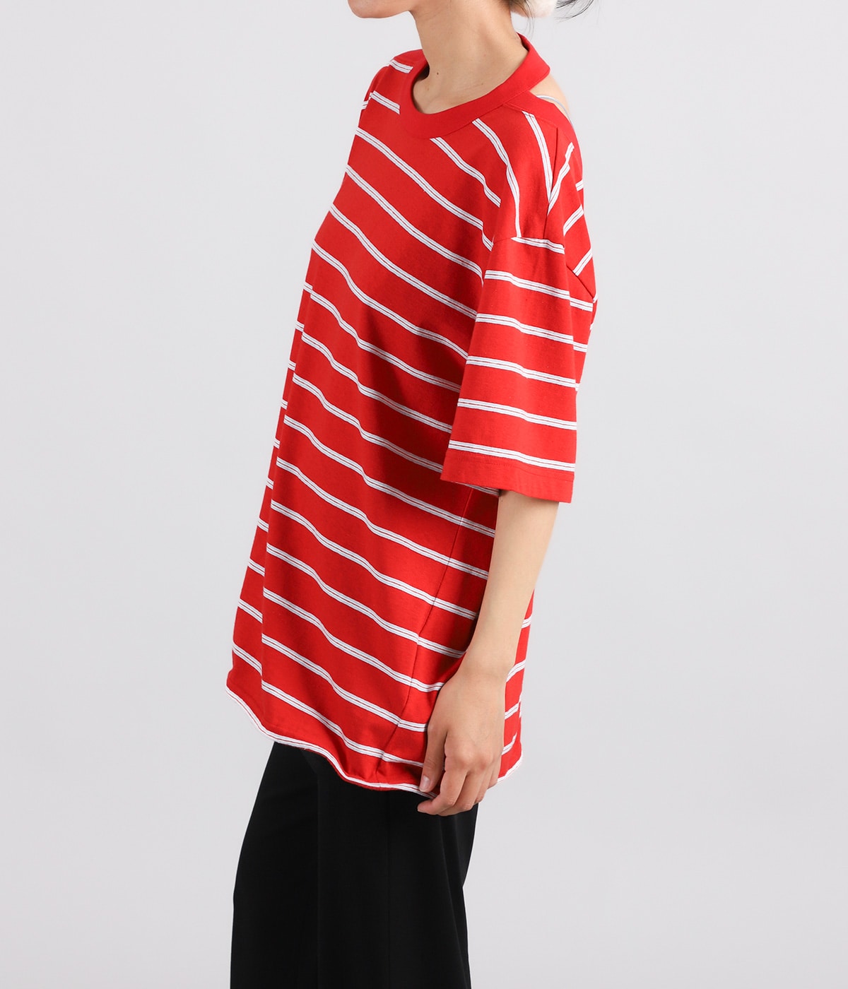 レディース】Multi Border 2 Way Tee | INSCRIRE(アンスクリア 