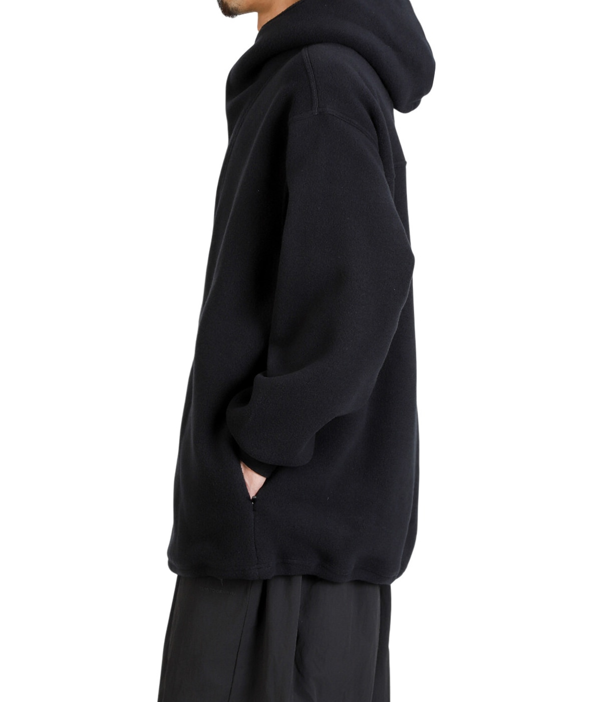 RIER リアー　ブラック フリースパーカー RIER 