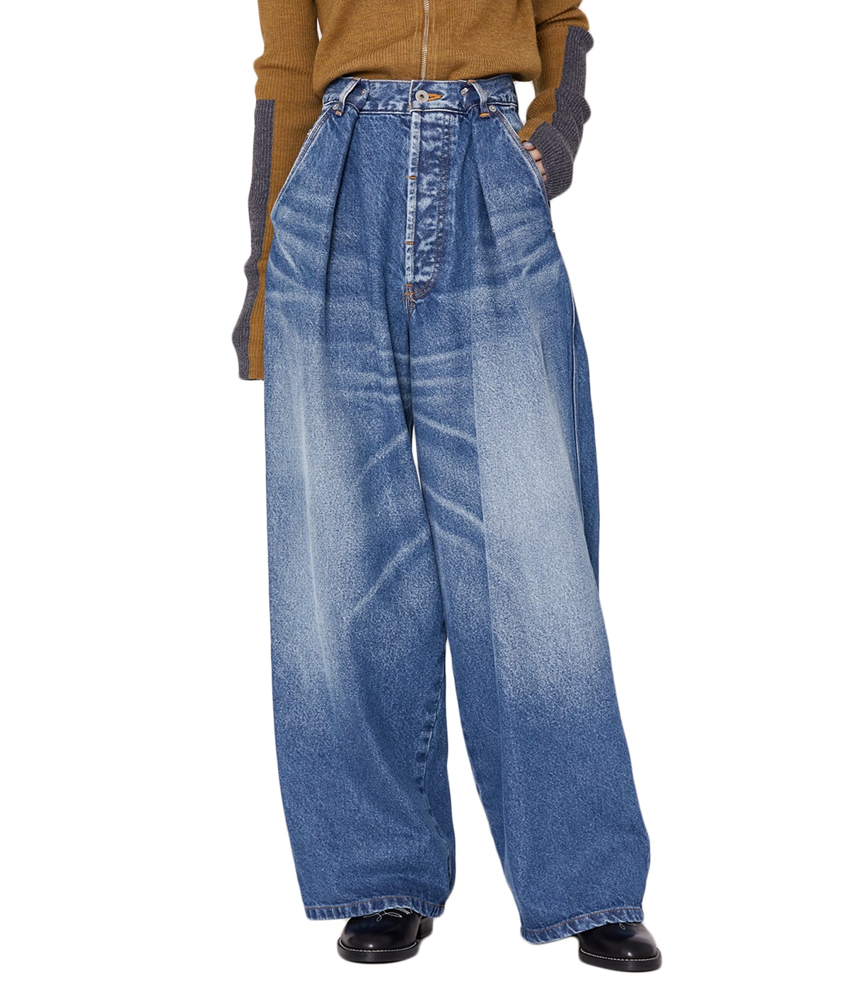 INSCRIRE アンスクリア タック ワイド デニム 36 INSCRIRE【 womens 】 Denim tuck wide pants | Terminal