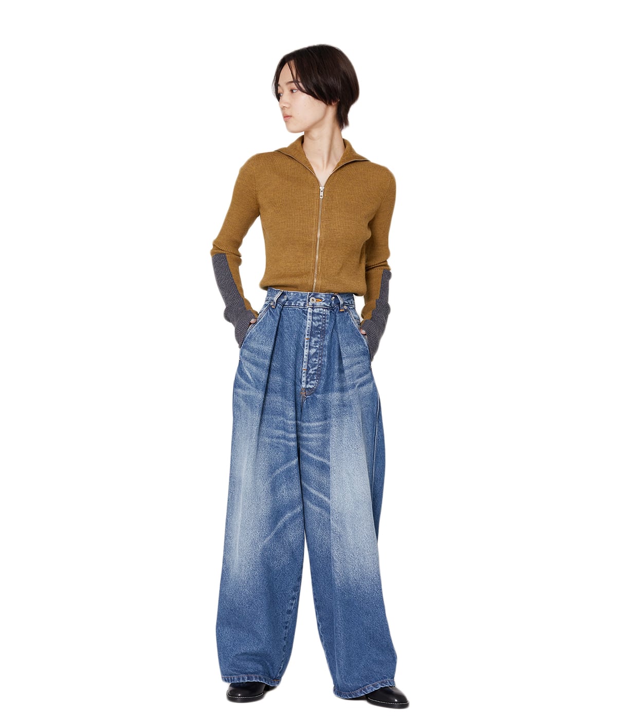INSCRIRE /アンスクリアワイドデニム INSCRIRE【 womens 】 Denim tuck wide pants | Terminal