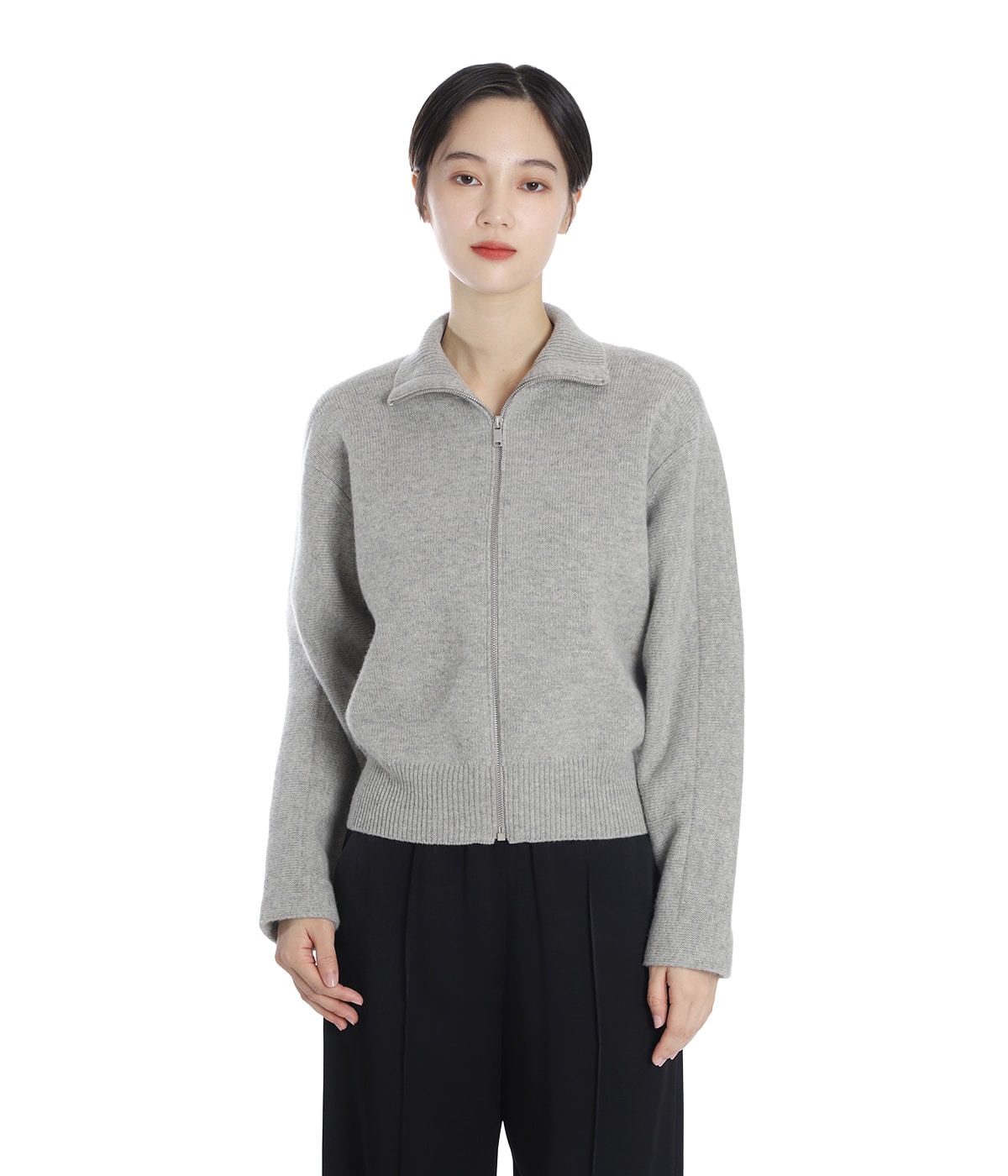 レディース】ZIP UP LS CARDIGAN W/ PADDED DETAILS | JIL