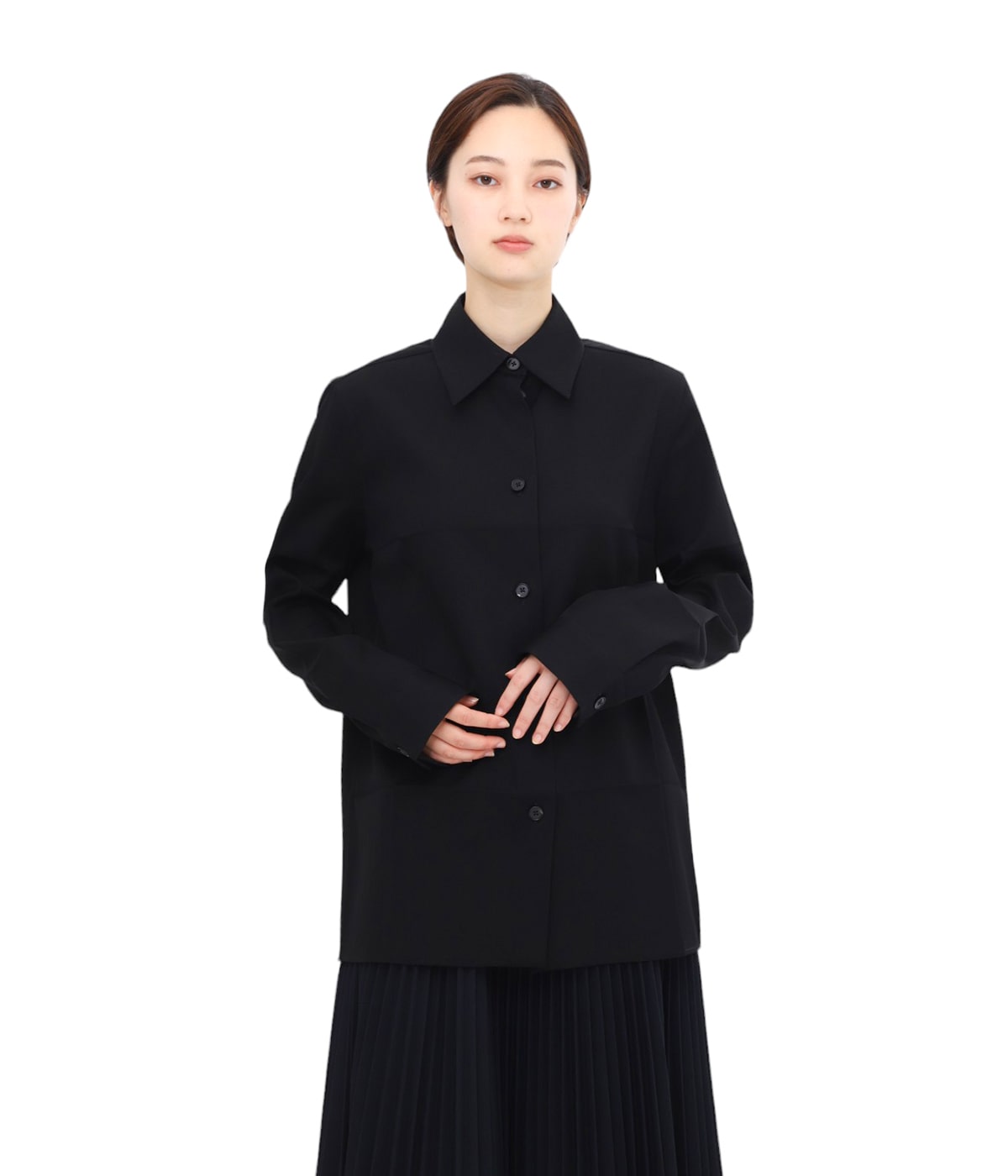 JIL SANDER ホタンアッフマキシシャツトレス 【関税込】 レディース】W SHIRT 02 | JIL SANDER(ジルサンダー) / トップス