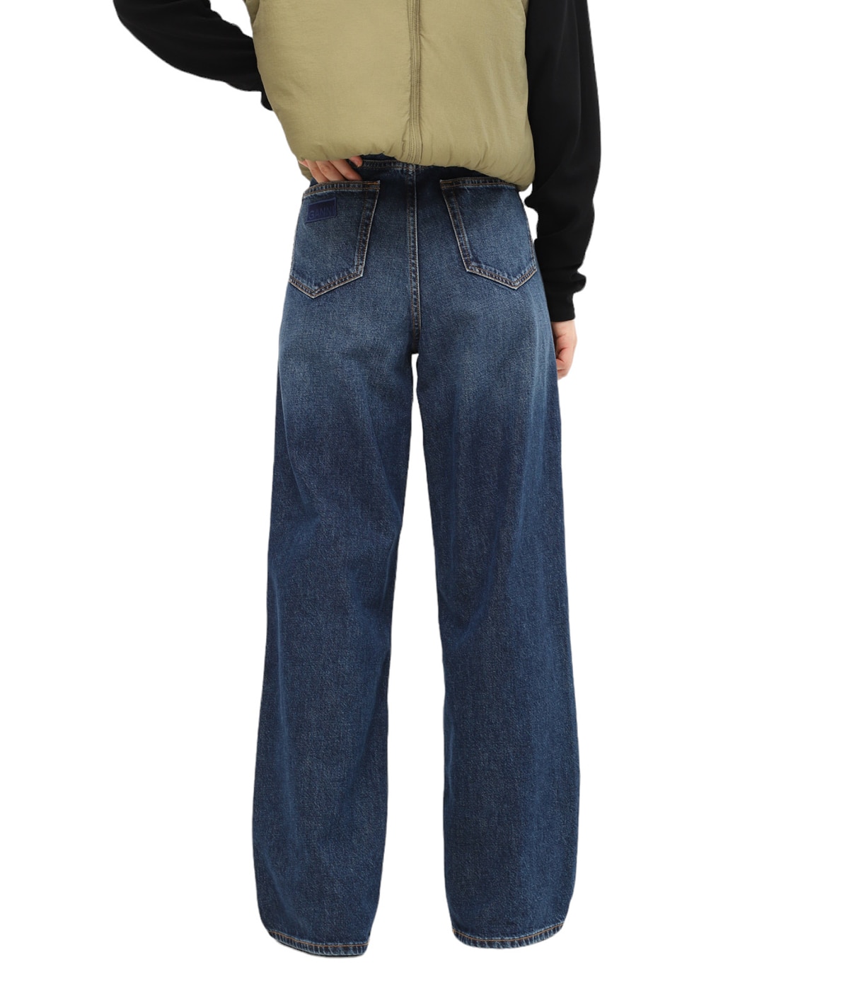 【関税込み】GANNI ブルー Lovy ジーンズ レディース】Rigid Denim Izey | GANNI(ガニー) / パンツ デニム