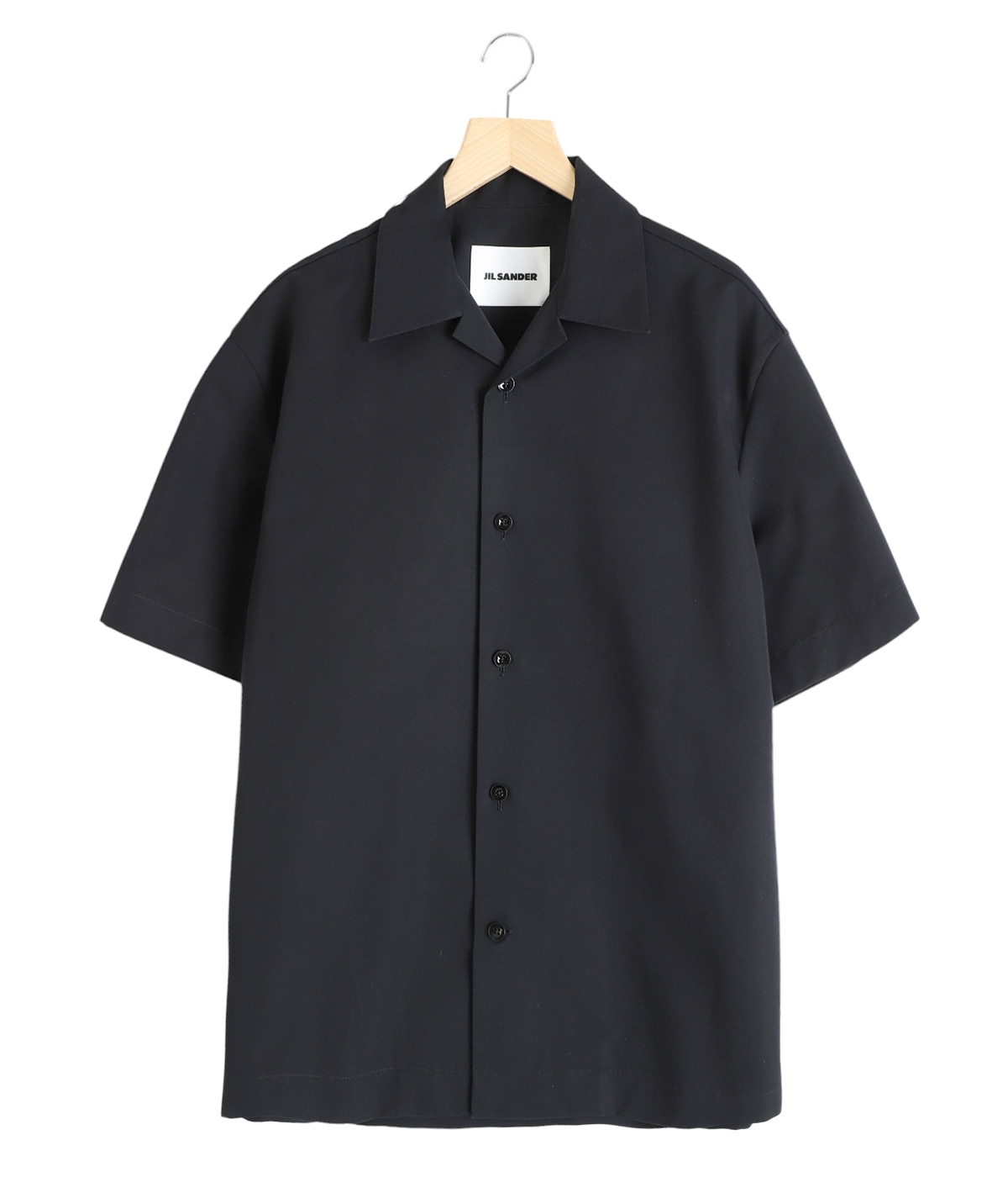 JIL SANDER ジルサンダー　military over shirt 黒 JIL SANDER - JIL SANDER ジルサンダー カジュアルシャツ S 黒