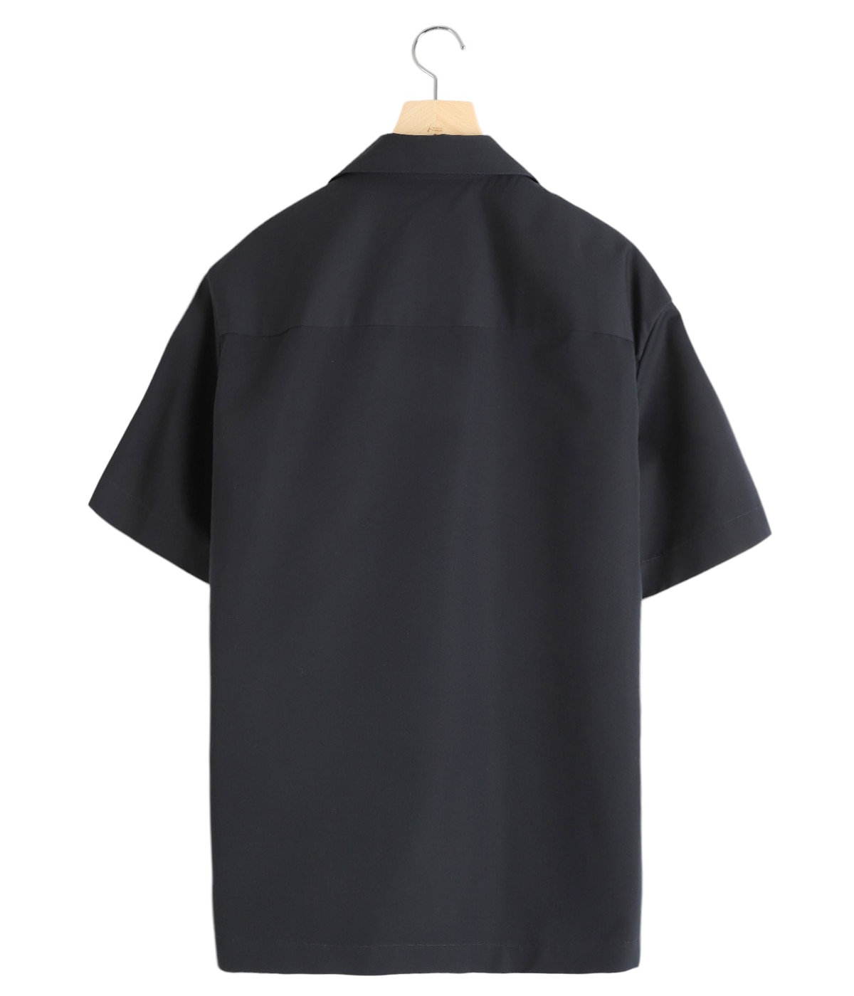 Ｎ様おまとめ　保存袋付きJIL SANDER ブラック 半袖シャツ&ワンピース JIL SANDER NAVY(ジルサンダーネイビー) Different fabric frill