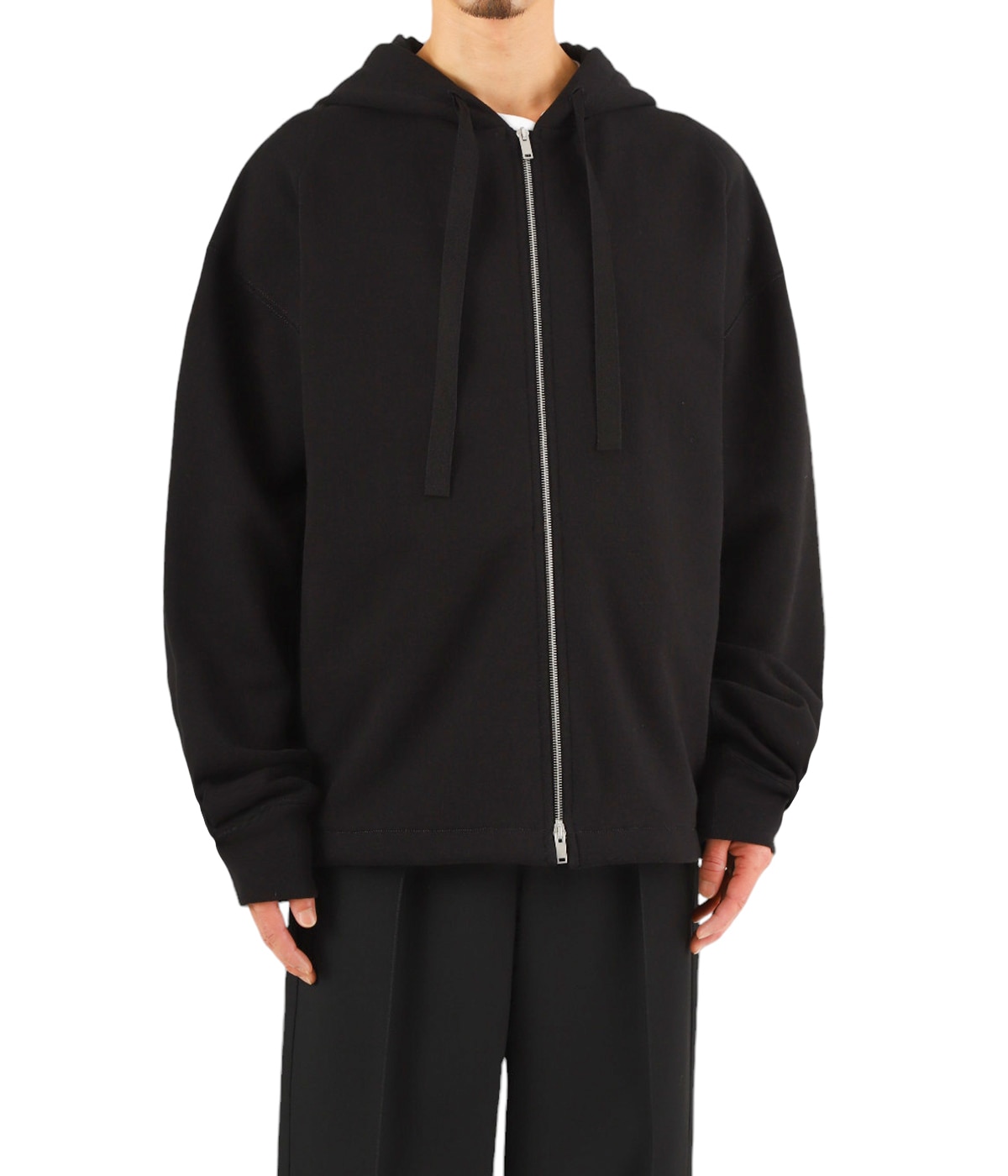 ジルサンダー HOODIE SWEATSHIRT 総柄 パーカー ZIP UP SWEATSHIRT W/HOODIE | JIL SANDER(ジルサンダー
