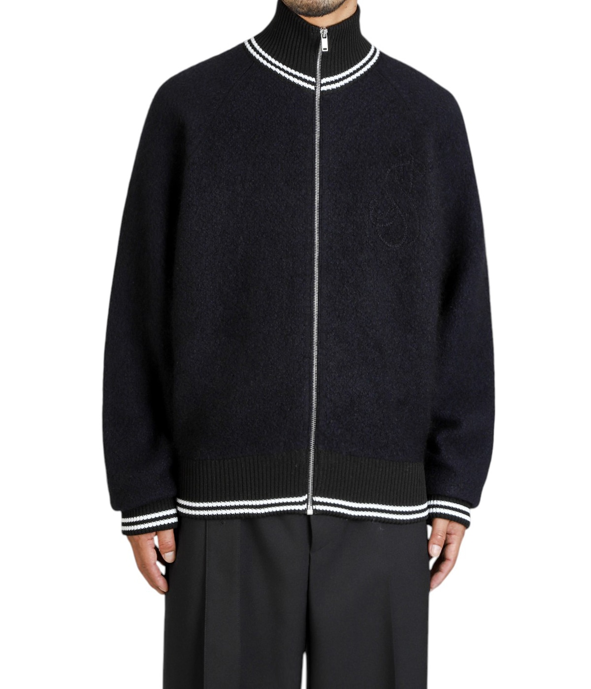 メンズ　ジルサンダー　オリーブグリーン ジッパー付きジャケット メンズ ジルサンダー オリーブグリーン ジッパー付きジャケット