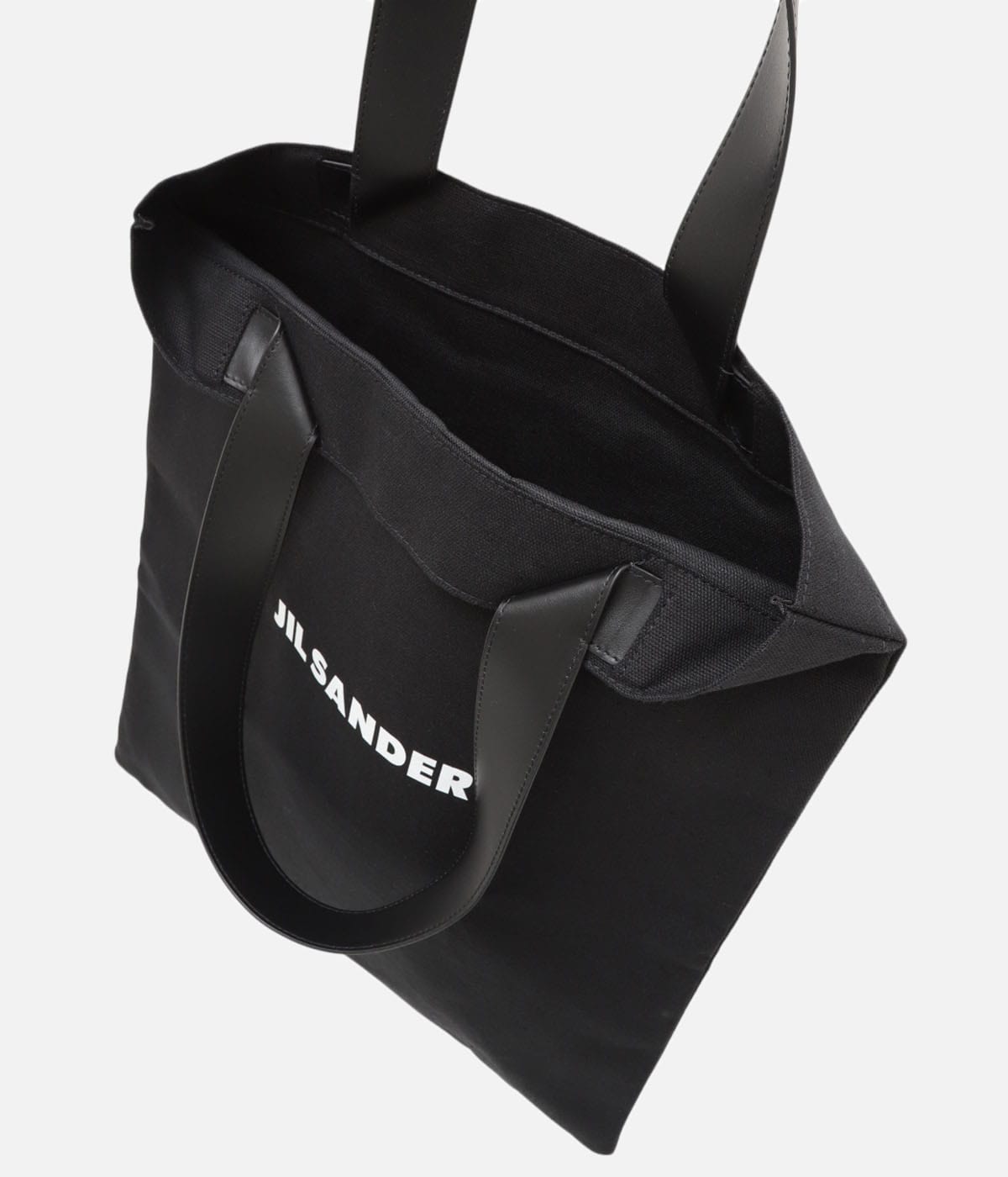 JIL SANDER★ペーパートートバッグ 黒 レザー 大きめ JIL SANDER JILSANDER ジルサンダー トートバッグ バッグ レザー