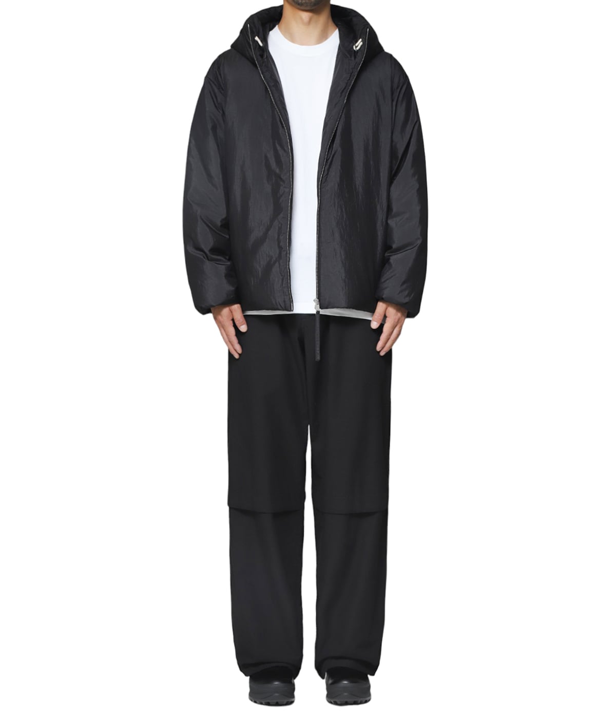 ジルサンダー レザーカシミアダブルフェイスコート ブラック サイズ36 JIL SANDER - 【最高級】定価120万円 一生物 ジルサンダー