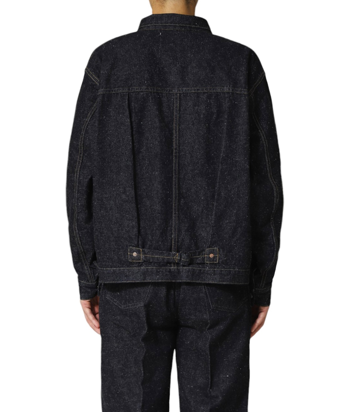 ク*ム様 New Manual #001ニューマニュアル Tバック デニム ジャ New Manual / #001 T-BACK DENIM JACKET ONE-WASHED