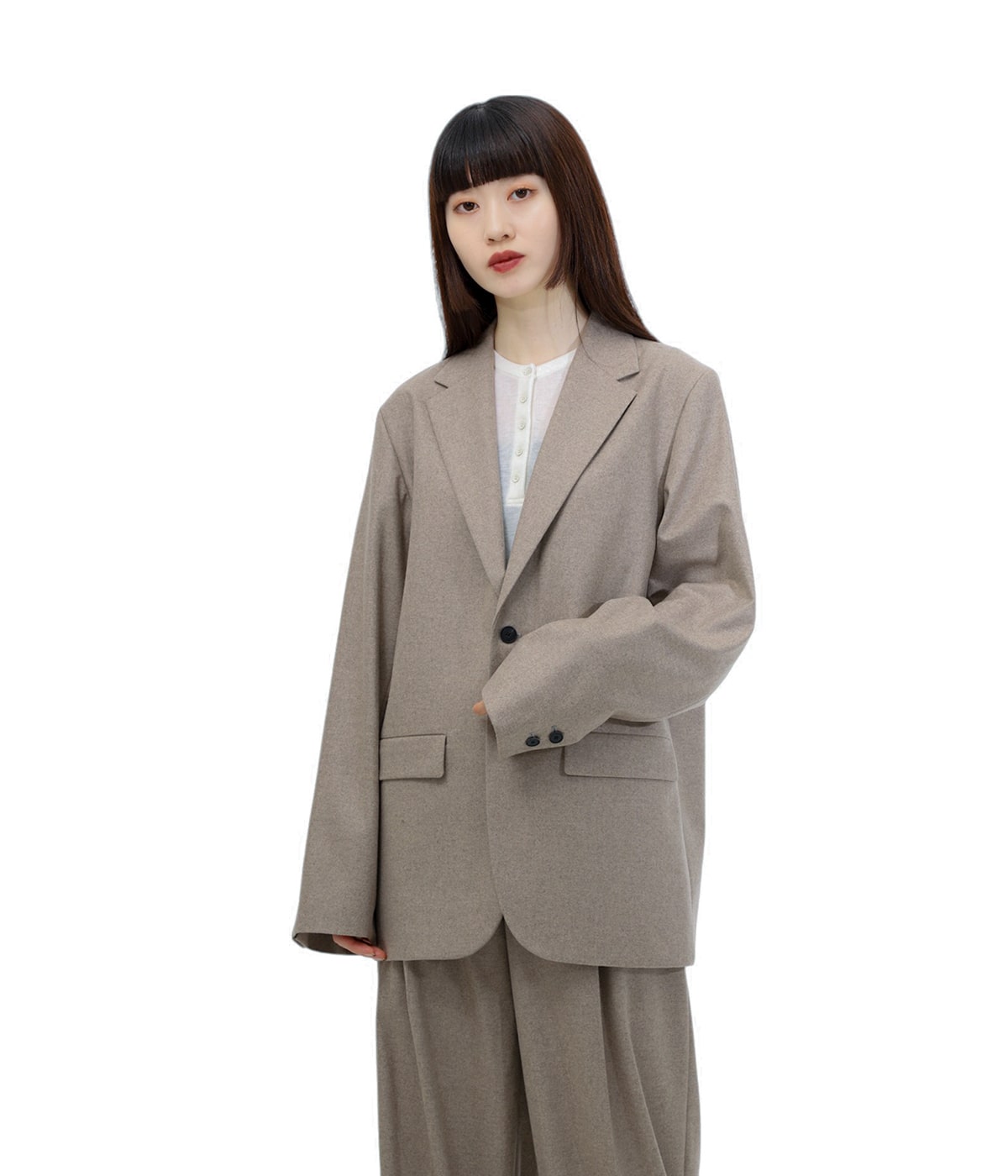 スーツ ATON Merino College Flannel setup ATON エイトン 23AW MERINO COLLEGE FLANNEL セットアップ