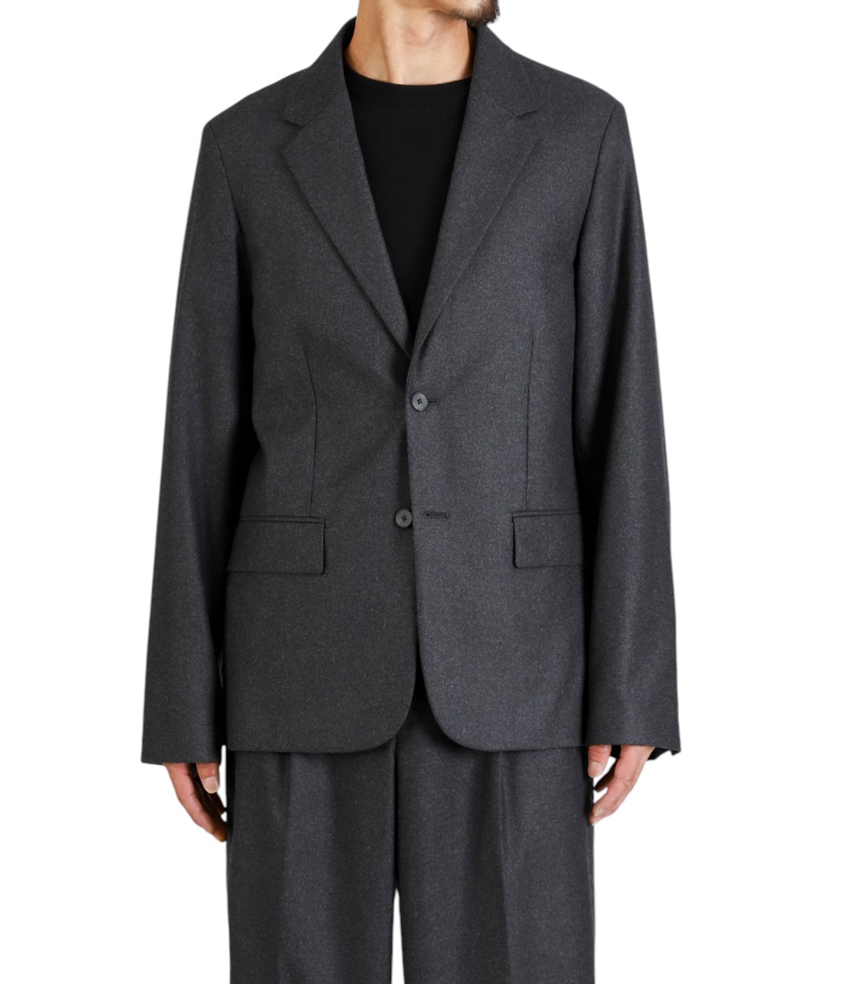 MERINO COLLEGE FLANNEL TAILORED JACKET | ATON(エイトン