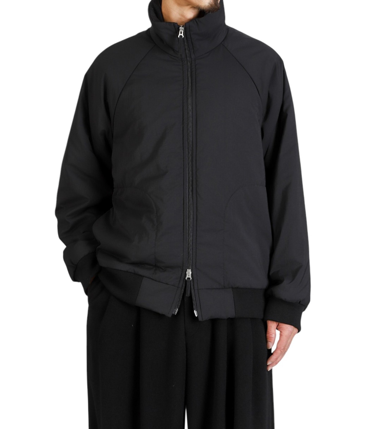 MAT AIRLY NYLON WOOL PADDED STAND JACKET | ATON(エイトン