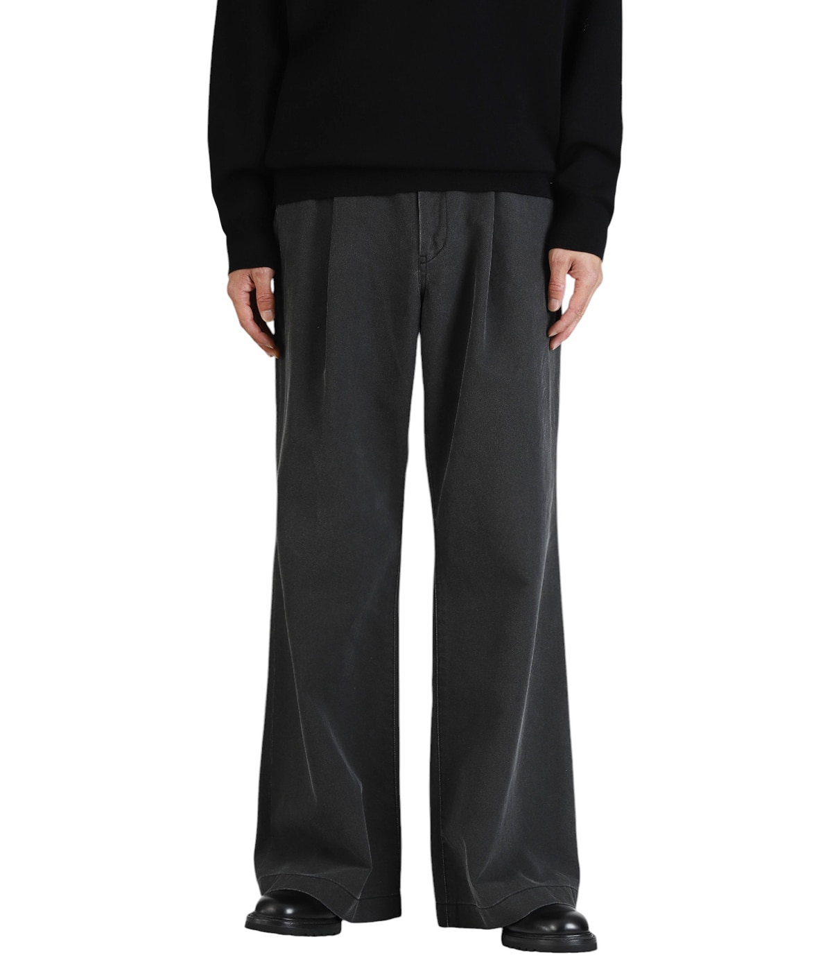 BAGGY CHINO TROUSER- Pigment Print Chino Cloth - | kiivu