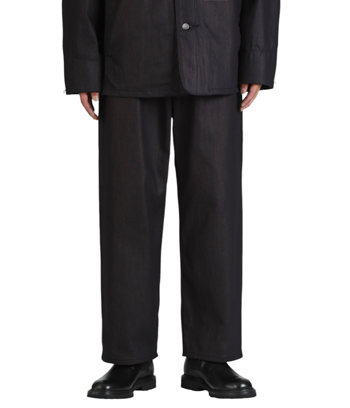 DENIM WIDE TROUSER- 12.5oz Rainbow Denim + SUMI - | kiivu