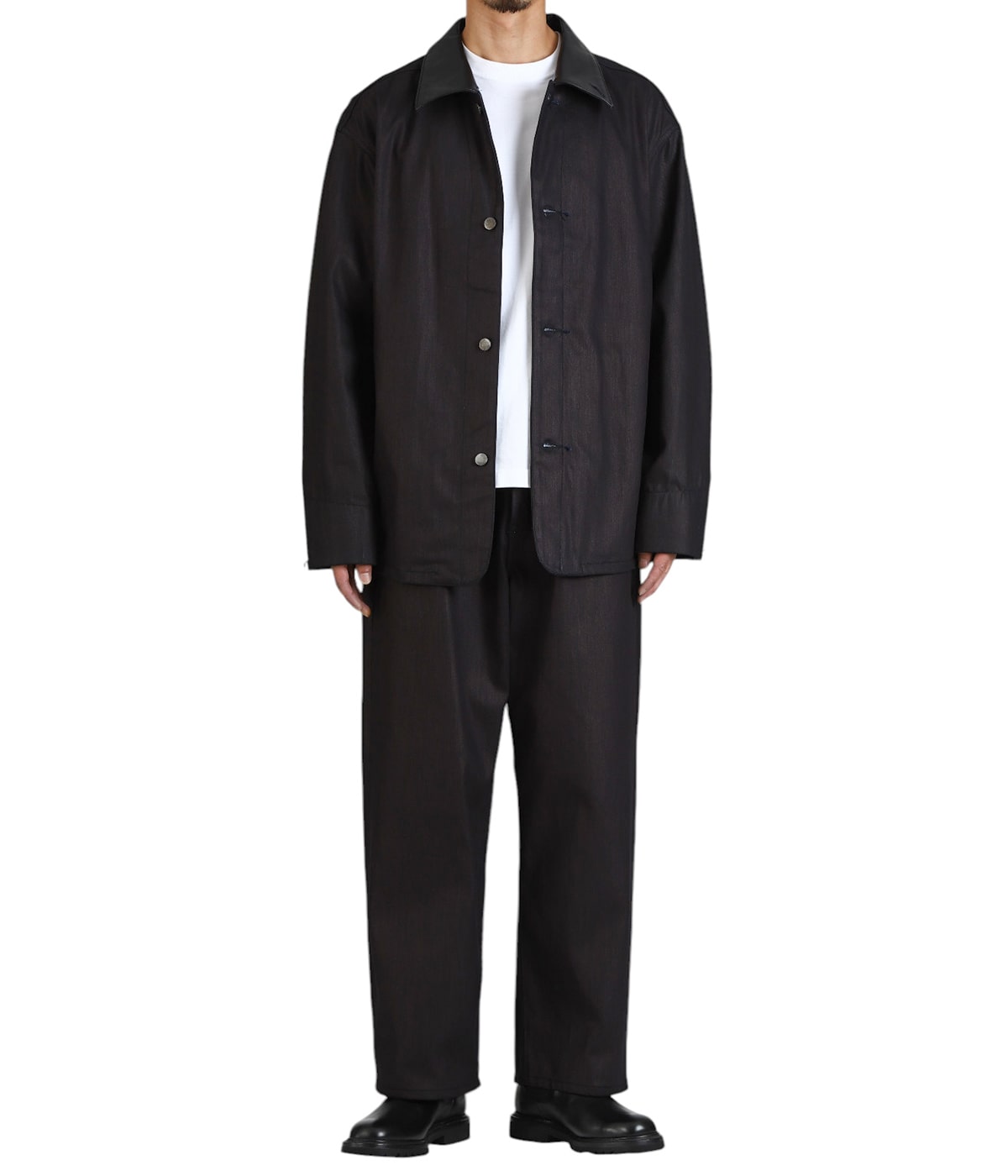 DENIM WIDE TROUSER- 12.5oz Rainbow Denim + SUMI - | kiivu