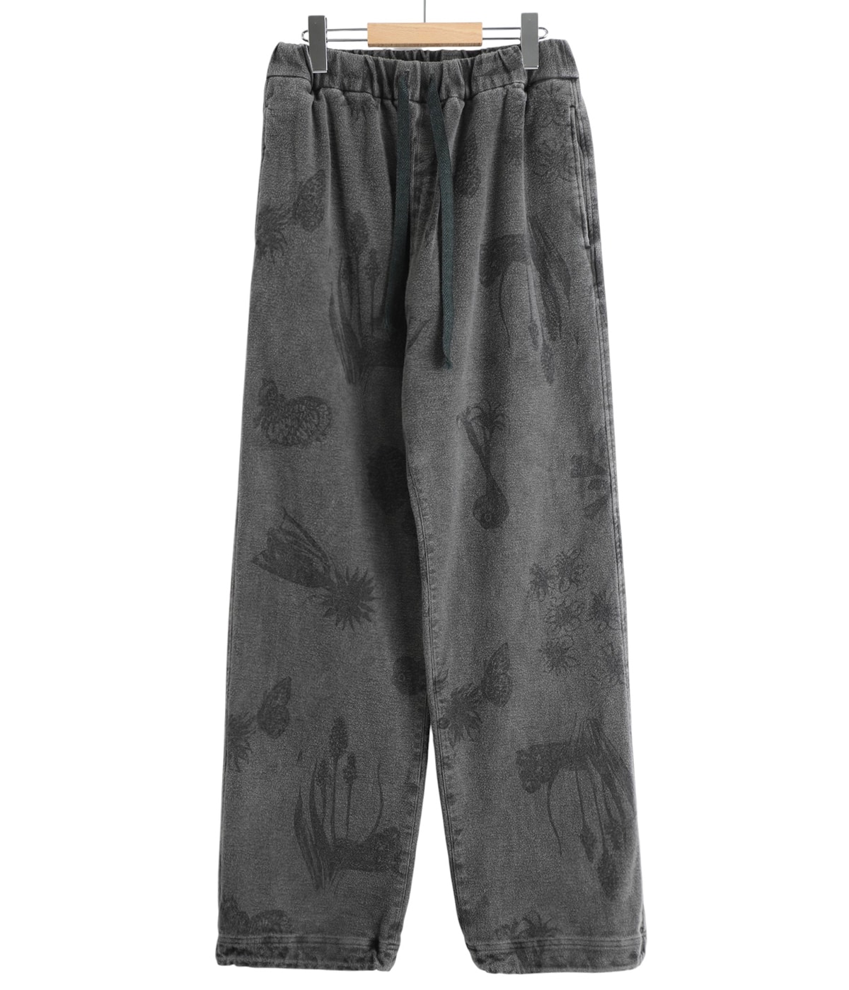 EASY PANTS- Drawing Sumi Print Doble＋Needle＋Sumi O.D - | kiivu