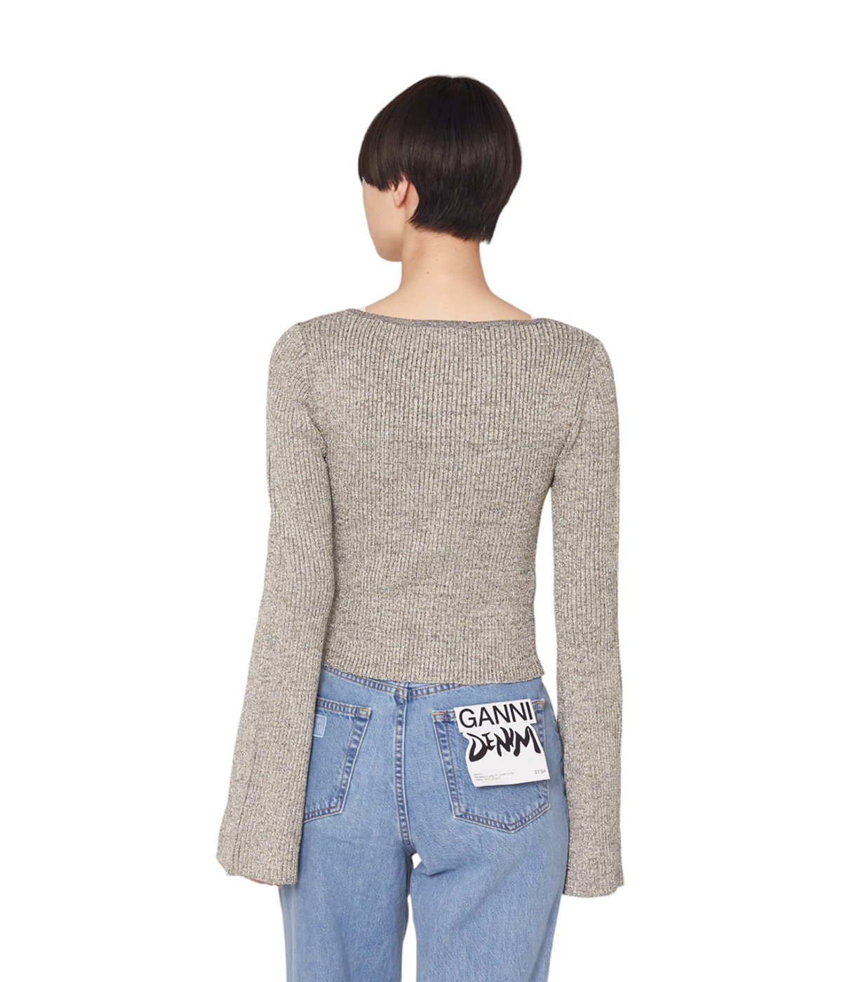 レディース】SPARKLE RIB BLOUSE | GANNI(ガニー) / トップス