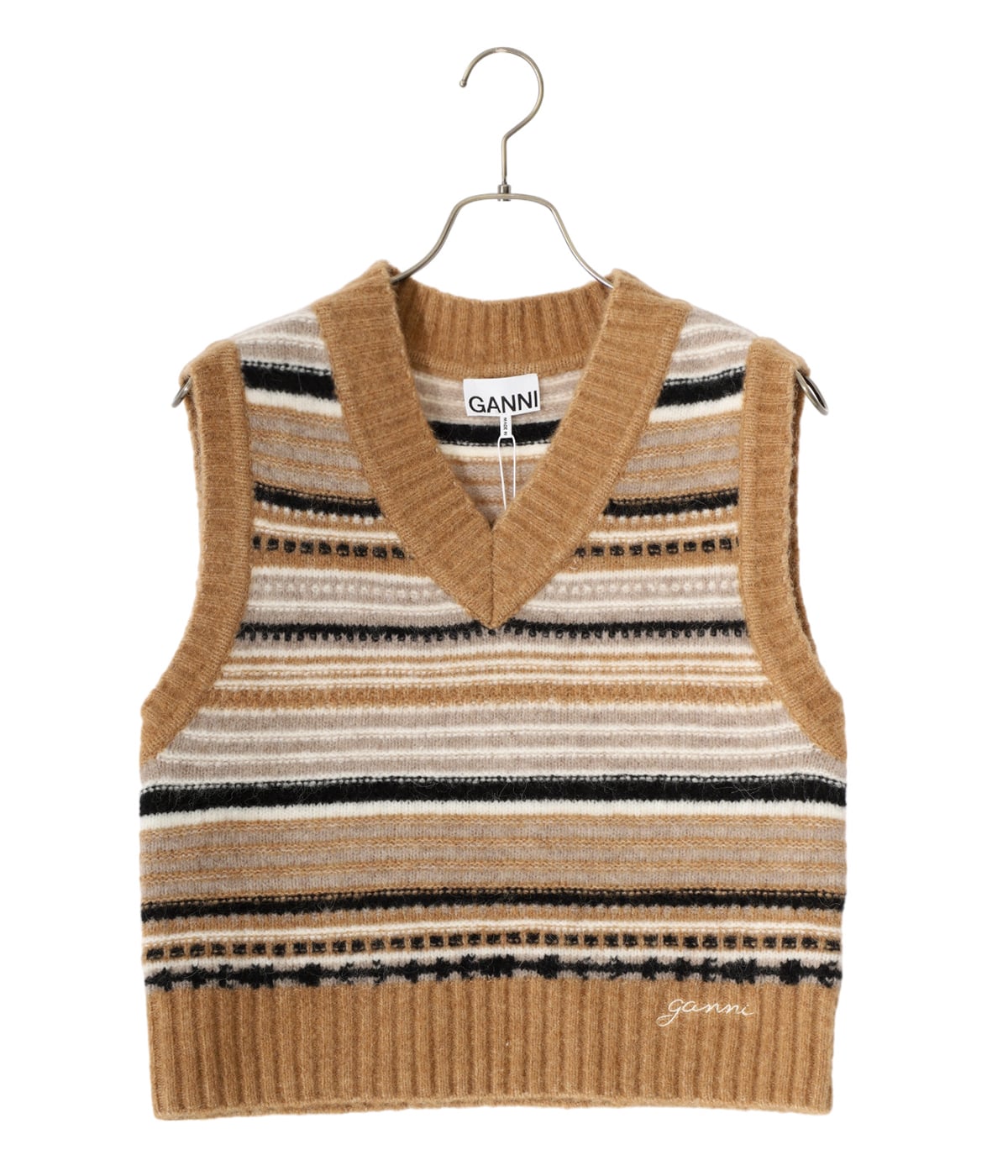 レディース】Soft Wool Stripe Vest | GANNI(ガニー) / トップス