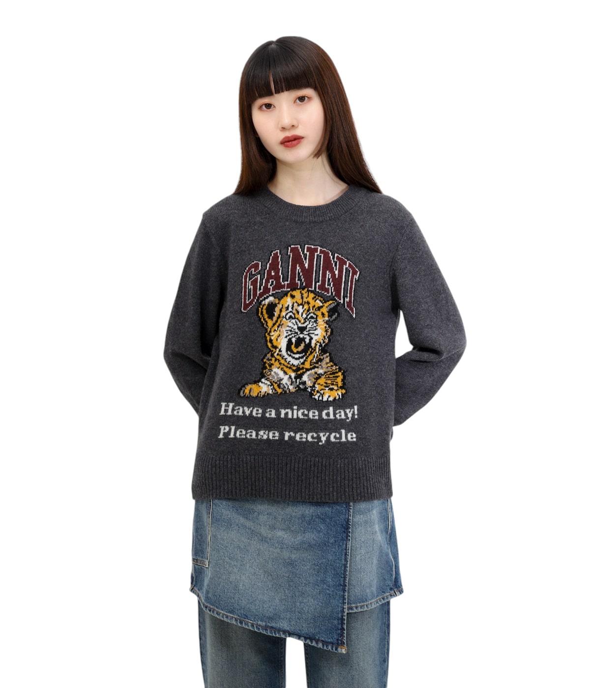 GANNI サマーヒット Multicolour Ombre Striped Smock Tie Top | GANNI US